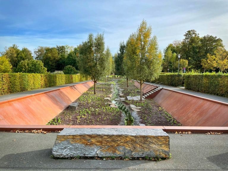 Der neu angelegte Garten in der Wieseckaue Gießen Nähe Schwanenteich